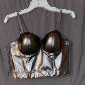 Black bustier top